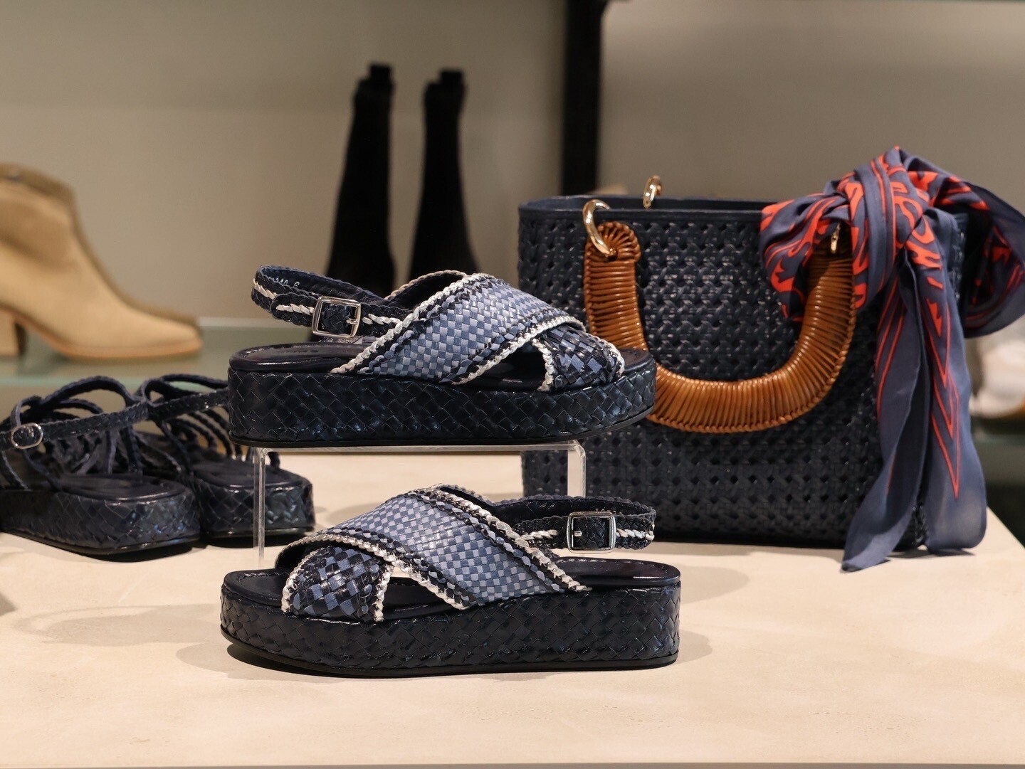 Geflochtene Leder-Sandalen von Pons Quintana