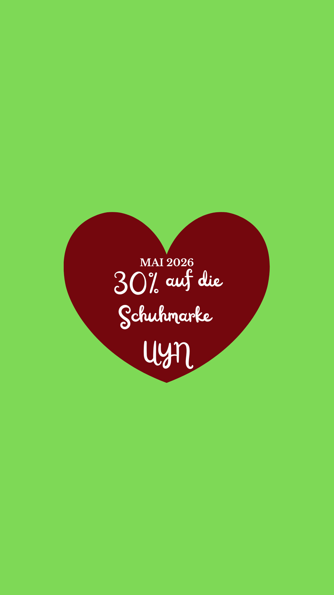 Mai 2026 – 30% auf die Schuhmarke UYN 😍